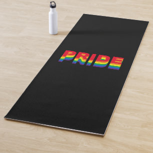 Stolz lgbt lgbtq que Gay Regenbogenfarben schwarz Yogamatte