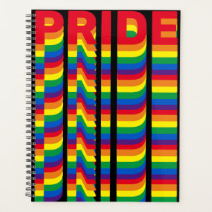 Stolz lgbt lgbtq que Gay Regenbogenmuster schwarz Planer