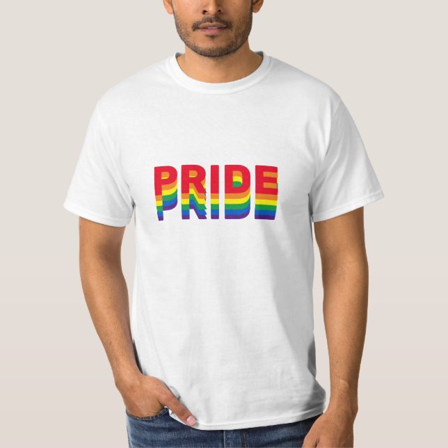 Stolz lgbt lgbtq quee Gay Regenbogenfarben cool T-Shirt (Vorderseite)