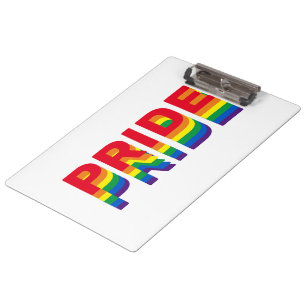 Stolz lgbt lgbtq quee Gay Regenbogenfarben weiß Klemmbrett