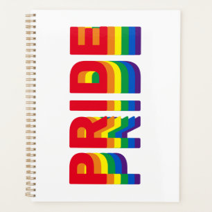 Stolz lgbt lgbtq quee Gay Regenbogenfarben weiß Planer