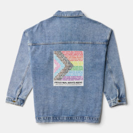 Stolz LGBT Vielfalt Regenbogen Individuelle Wortwo Jeansjacke