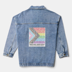 Stolz LGBT Vielfalt Regenbogen Individuelle Wortwo Jeansjacke