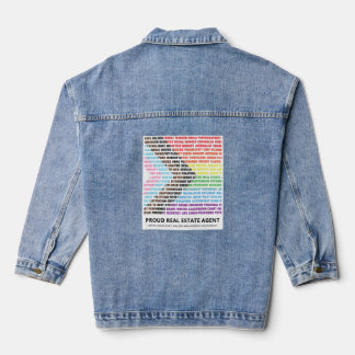 Stolz LGBT Vielfalt Regenbogen Individuelle Wortwo Jeansjacke