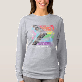 Stolz LGBT Vielfalt Regenbogen Wortwolke Benutzerd T-Shirt