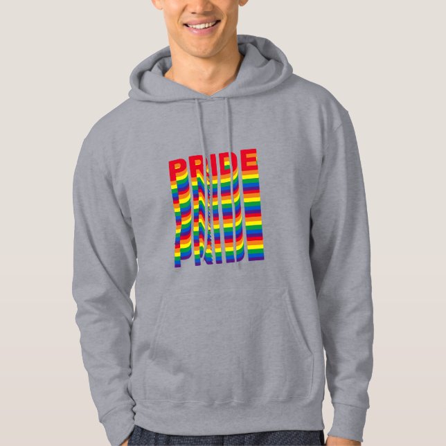 Stolz lgbtq Gay Regenbogenfarben cool Hoodie (Vorderseite)