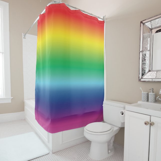 Stolz lgbtq Lgbt Regenbogen quee Schwulenflaggen Duschvorhang (Beispiel)