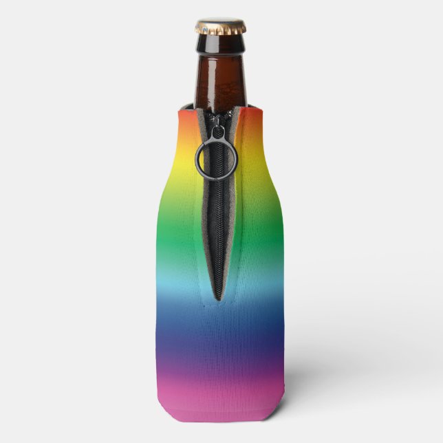 Stolz lgbtq lgbtqia Regenbogenfarben Flaschenkühler (Flasche Rückseite)