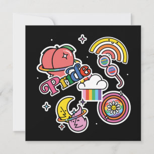 Stolz+LGBTQ. Liebe Stolz. Regenbogenherz mit Blume