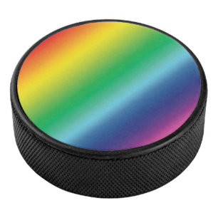 Stolz Lgbtq Longbt Regenbogenfarben Muster Eishockey Puck