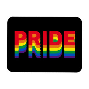 Stolz lgbtq que Gay Regenbogen Retro schwarz Magnet