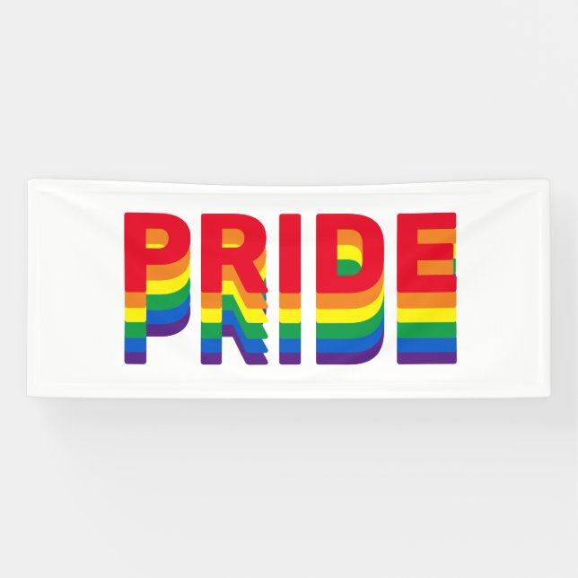 Stolz lgbtq quee Gay Regenbogen-Retrofarben Banner (Horizontal)