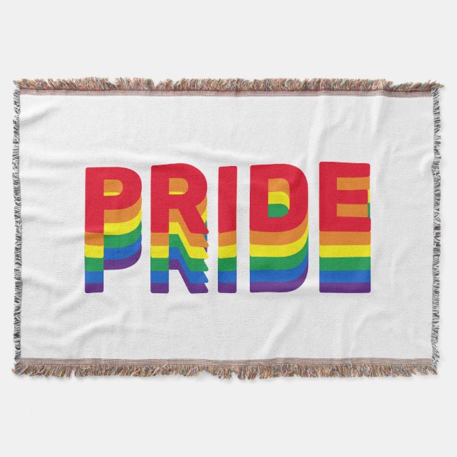Stolz lgbtq quee Gay Regenbogen-Retrofarben Decke (Vorderseite)