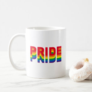 Stolz lgbtq quee Gay Regenbogen-Retrofarben Kaffeetasse
