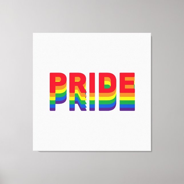 Stolz lgbtq quee Gay Regenbogen-Retrofarben Leinwanddruck (Vorderseite)