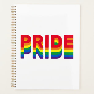 Stolz lgbtq quee Gay Regenbogen-Retrofarben Planer