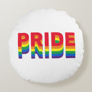Stolz lgbtq quee Gay Regenbogen-Retrofarben Rundes Kissen