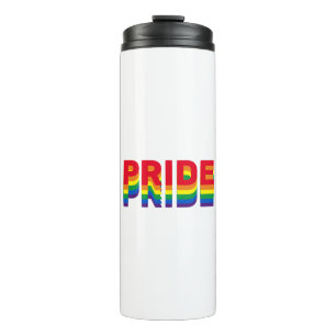 Stolz lgbtq quee Gay Regenbogen-Retrofarben Thermosbecher