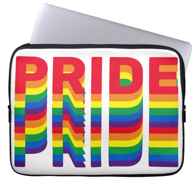 Stolz lgbtq quee Gay Regenbogenfarben Muster Laptopschutzhülle (Vorderseite)