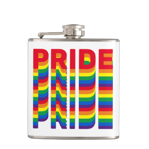 Stolz lgbtq quees Gay-Regenbogen-Retromuster Flachmann