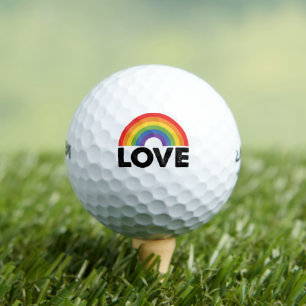 Stolz Liebe ist Liebe Gay Gleichheit Regenbogen LG Golfball