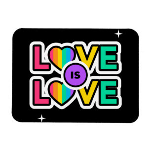 Stolz. Liebe ist Liebe. Gay Rainbow Farben    Magnet