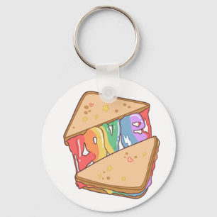 Stolz. Liebe ist Liebe. Niedliche Liebe. Rainbow G Schlüsselanhänger