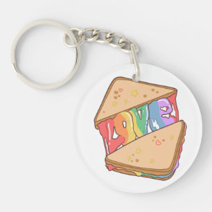 Stolz. Liebe ist Liebe. Niedliche Liebe. Rainbow G Schlüsselanhänger