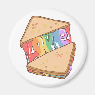 Stolz. Liebe ist Liebe. Niedliche Liebe. Regenboge Magnet