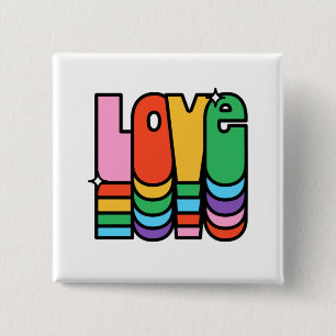 Stolz-Liebe Regenbogenfarbe. Liebe ist Liebe. Button