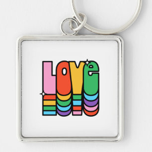 Stolz-Liebe Regenbogenfarbe. Liebe ist Liebe. Schlüsselanhänger