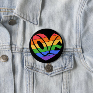 Stolz Liebe Schwul Regenbogen LGBTQ Abzeichen Button