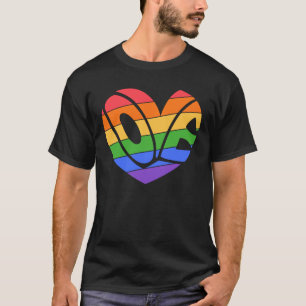 Stolz Liebe Schwul Regenbogen LGBTQ T-Shirt