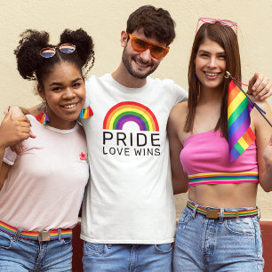 Stolz Liebe Siegt Regenbogen Herren Weiß T-Shirt