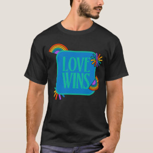 Stolz- Liebe siegt. Schwule Regenbogen lgbtq T-Shirt