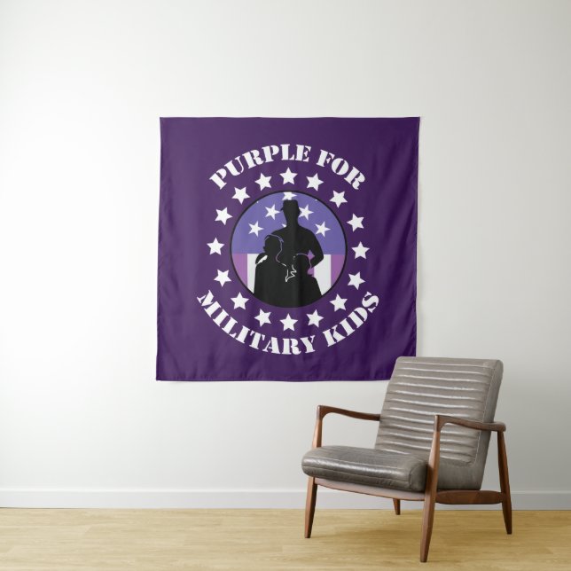 Stolz Lila für militärische Zwecke Wandteppich (Beispiel)