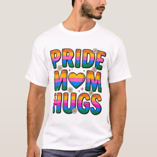 Stolz-Mama-Umarmer Vintage-Regenbogen-Vektor-Desig T-Shirt