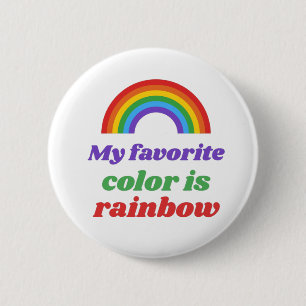 Stolz - Meine Lieblingsfarbe ist Regenbogen. Gepäc Button