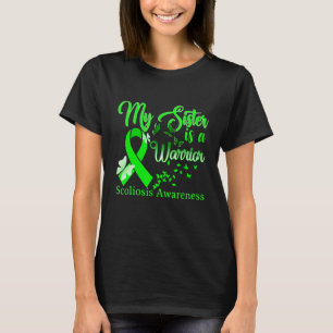Stolz, meine Schwester Scoliose Krieger grünes Ban T-Shirt