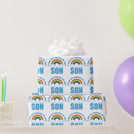 Stolz meines Sohn Rainbow Gay Pride Parent Geschenkpapier