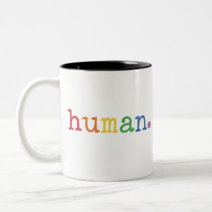 Stolz Mensch LGBT Regenbogen LGBTQ Gleichheit Zweifarbige Tasse