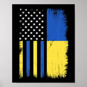 Stolz mit der Ukraine Vintages ukrainisches Amerik Poster