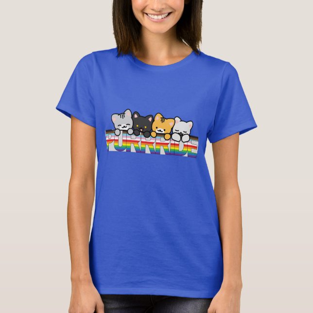 Stolz mit Katzen T-Shirt (Vorderseite)