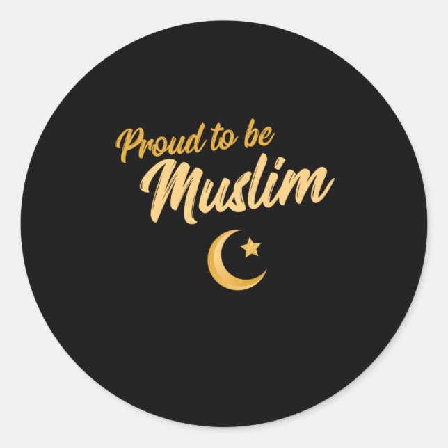 Stolz muslimische Moschee Islam Allah Mecca Gesche Runder Aufkleber (Vorderseite)