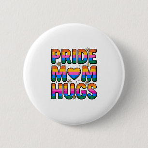 Stolz-Mutter-Umarmer Vintage-Regenbogen-Vektor-Des Button