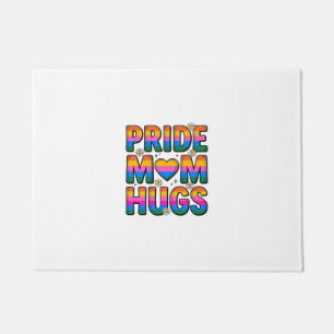 Stolz-Mutter-Umarmer Vintage-Regenbogen-Vektor-Des Fußmatte