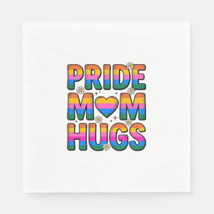 Stolz-Mutter-Umarmer Vintage-Regenbogen-Vektor-Des Serviette