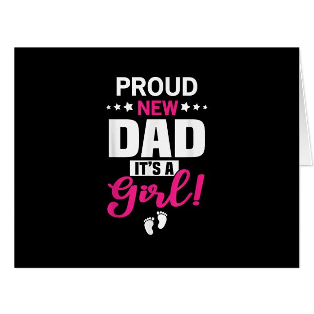 Stolz neuer Papa Es ist ein Mädchen (Vorderseite (Horizontal))