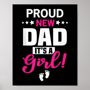 Stolz neuer Papa Es ist ein Mädchen Poster