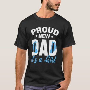 Stolz neues Leben Papa Sein Junge Geschlecht offen T-Shirt